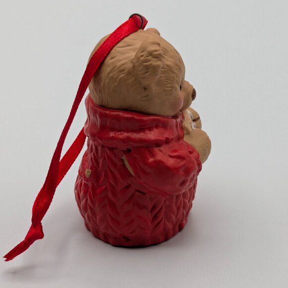 Hallmark Keepsake Snuggly Sugar Bear Bell 2001, Porcelain Christmas Ornament - Picture 4 of 12